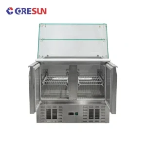 201/304 Stainless Steel Commercial Refrigerated Under Counter Saladette Fridge