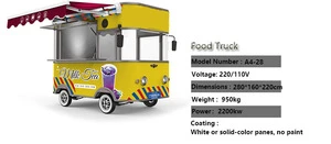 2015 hot sales best quality ice cream sandwich food trailer korean fish chips food trailer waffle food trailer