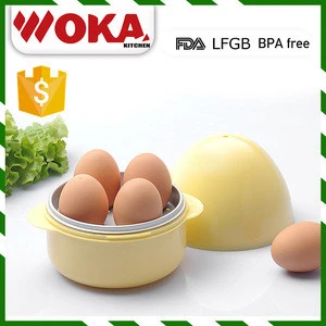 2017 Plastic Egg Boiler 4 eggs capacity Microwave Egg Cooker