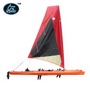2018 18ft plastic twp person sailboat with foot drive pedal system and rudder on sale