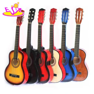 2018 New children wooden guitar, popular wooden kids guitar,hot sale baby electric guitar W07H013