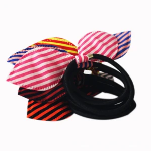 2018 Wholesale cute headwear rubber band girls rabbit ears hair ring