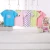 Import 2018 Wholesale Printed Shoulder Open Button Top 5 Pieces Cotton T-shirt for Baby from China