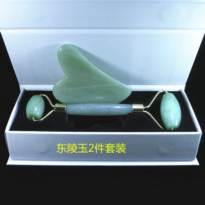 2019 amazon hot selling jade face roller   slim chin jade roller massage