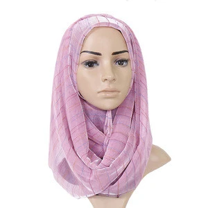 2019  high quality cannetille elastic women head cover hijab scarf