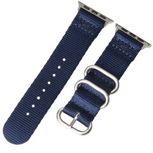 2019 New Design  Wholesale High Quality  Woven Zulu Nylon Watch Band, For Apple Watch Band Nylon Strap 38mm 42mm