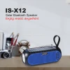 2020 IS-X12 Mini led torch  light  digital outdoor  FM radio with led Wireless boombox bluetooth speaker