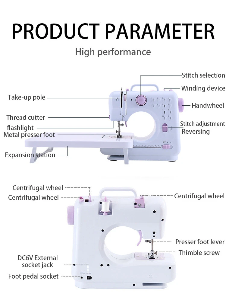 2020 new design electric multi-purpose household sewing machine