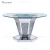Import 2020 New Design  WXF-100 Crushed Diamond Round Silver Dining Table with Toughened glass table top from China
