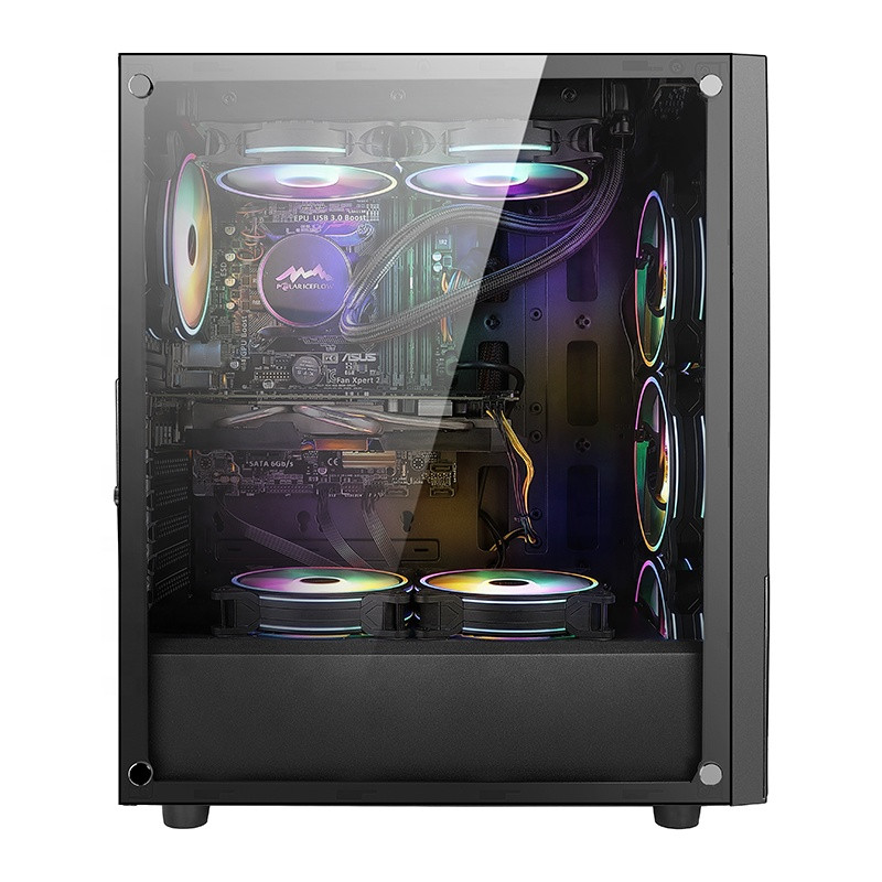 Buy 2020 New Designed Custom Captain Atx Tempered Glass Rgb Gaming ...