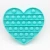 Import 2021 Amazon hot sale heart shape silicone anxiety relief stress toy push pop bubble fidget sensory toy from China