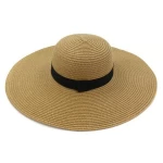 2021 Fashion custom design floppy Brimmed  summer straw hat