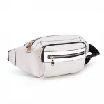 2021 GUODI Women leather belts wholesale custom waist bag dumpling shape belt bags