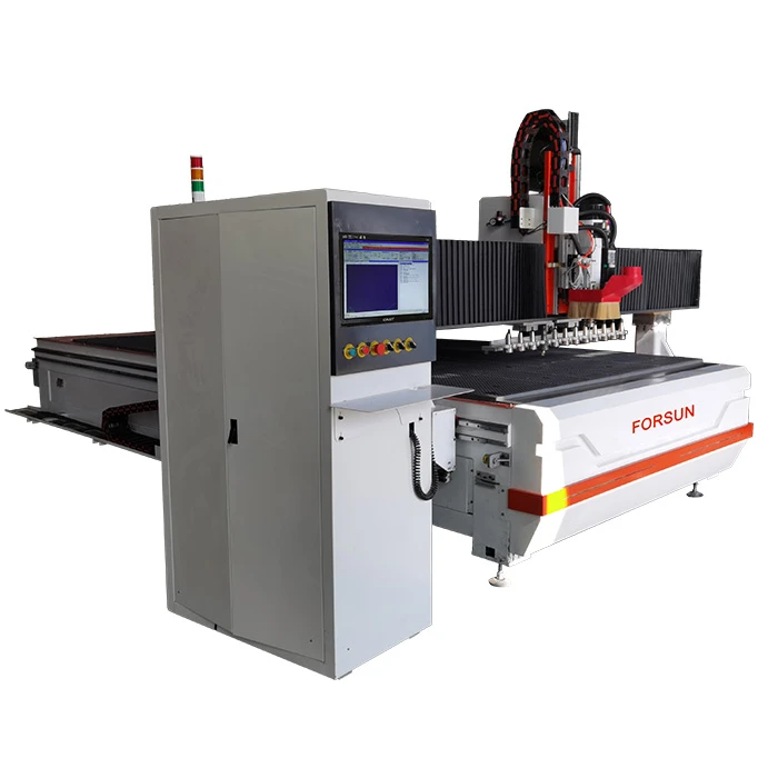 2021 new arrival cnc router 3d Cabinet cutting drilling machinary with auto feeding four spindles