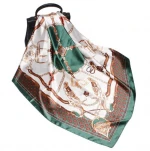 2021 new artificial silk printing square towel customized gift scarf shawl