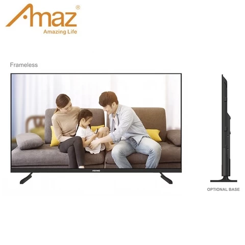 2022 AMAZ fashion elegant full HD full flat screen 43 inch frameless home use smart android tv