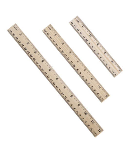 20cm wooden ruler Single scale teaching aid sewing wooden ruler