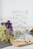 250mm clear crystal modern rock pattern style flower glass vase wholesale
