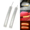 2Pcs Amber LED Mirror Turn Signal Lights 9 SMD Flexible Auto Rearview Mirror Indicator Lamp Yellow Blue Car Light Source
