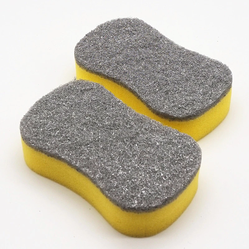 2pcs/pack Non-abrasive Soft Kitchen Cleaning Sponges And Scouring Pads