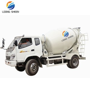 3 cbm self loading drum concrete mixer truck in Jining