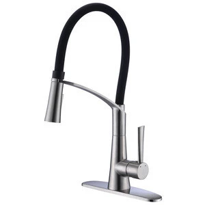 304 stainless steel black kitchen sink faucet pull out kitchen faucet with sprayer