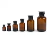 30ml60ml125ml250ml500ml1000ml wide mouth lab chemical brown amber glass reagent bottle