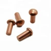 3/16&quot; Dia. 1/4&quot; L Shank Round Head Copper Solid Rivets