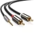 Import 3.5mm Aux to 2 RCA Male to Male Audio Cable & Auxiliary Cable cord from China