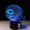 3d battery led bedroom bedside flashing color changeable Chicago Bears custom deco night light