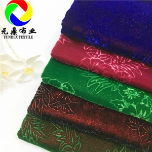 3D Embossing Polyester Plain Metallic Korean Micro Velvet 5000 Fabrics with Flower Design For Cloth,Sofa,Scarf and Durag
