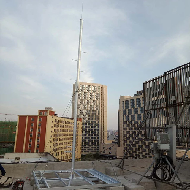 3m roof tower galvanized tube pipe steel  mobile telecommunication tower
