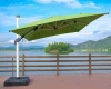 3Meter 8Ribs Green Huge Outdoor Cantilever Parasol Sun Umbrella For Garden