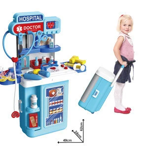 4 in 1 Plastic Mobile Hospital Doctor Equipment Tool Toys  Kit Pretend Play Set For Kids