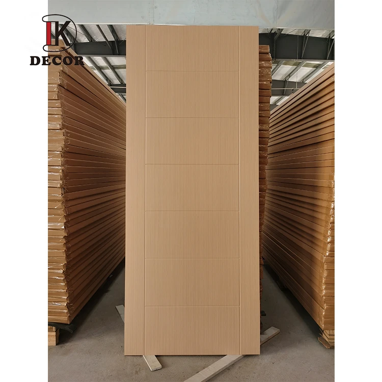 4 x 8 Interior Maple Laminate Door Panels Flush PVC Door with Groove