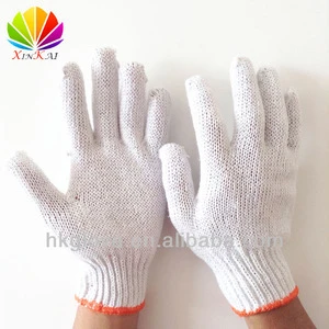 40g Bleach White Cheap Cotton Glove