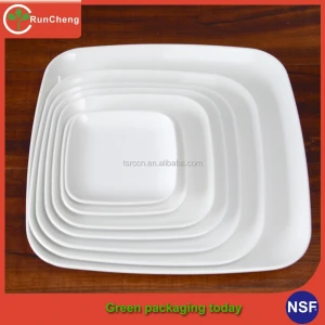 4.5-12inch Imitation porcelain square round angle plate used in hotel tableware