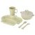 Import 5-parts set environmental friendly sustainable bamboo fiber children tableware from China