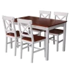 5 Pcs  dining tables chairs wooden carved dining table set dining tables