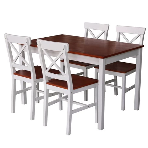 5 Pcs  dining tables chairs wooden carved dining table set dining tables