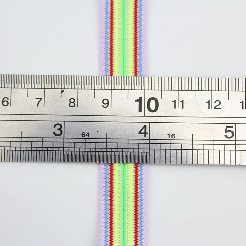 5/8&quot; Colored Striped Elastic Band, Elastic Trim, Sewing Elastic Ribbon