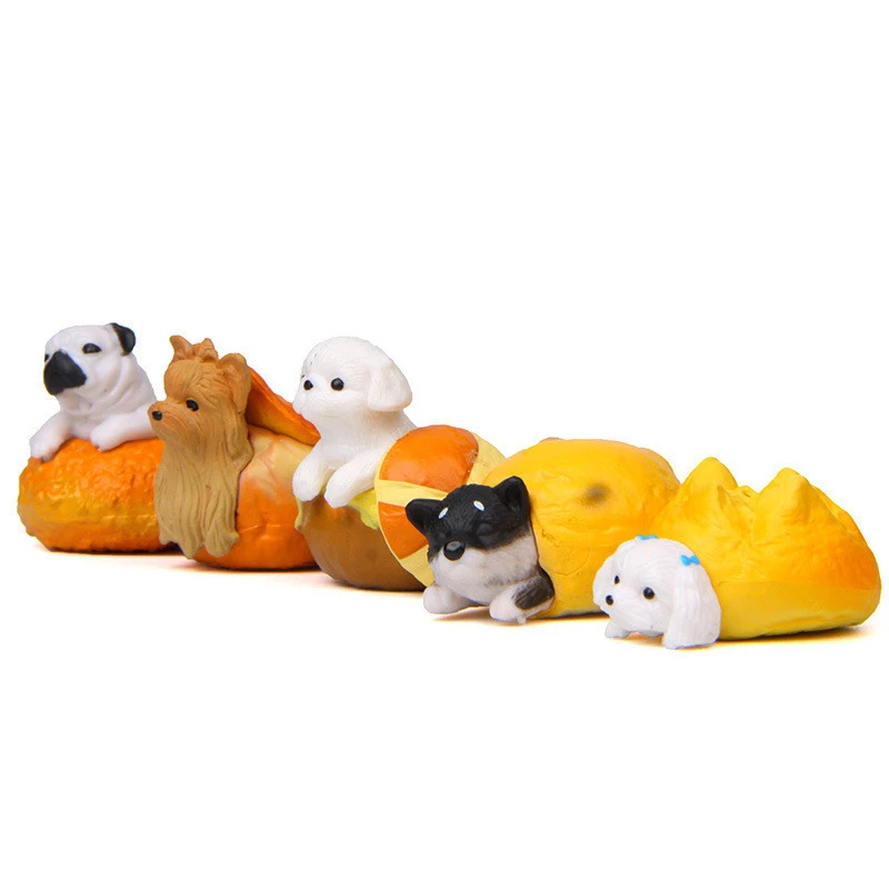 5pcs Cute  Action Figures Toys PVC Cartoon Animal Mini Dog Doll Collectible Model Toy for Children Gifts