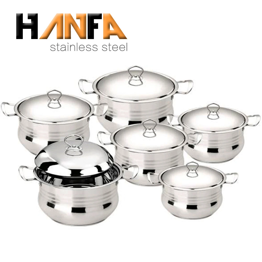 5pcs high quality and heavy duty for cookware with stainless steel lid