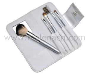 5PCS Portable Cosmetic Brushes with Mirror