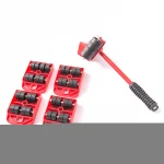 5Pcs Professional Furniture Transport Lifter Tool Set Heavy Stuffs Moving Hand Tools Set Wheel Bar Mover Device