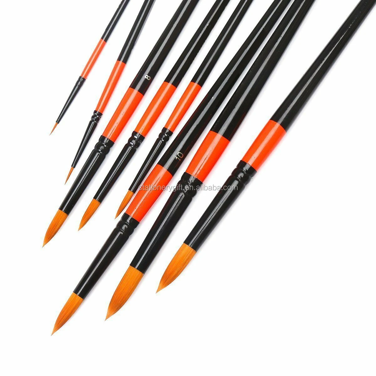 6pcs customized design art painting brush taklon artist brush artist watercolor brush