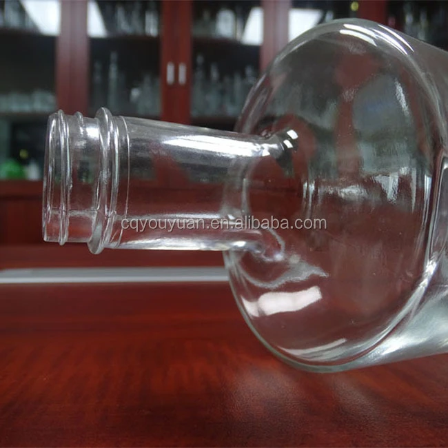 700ML Round Coffee Liqueur Clear Glass Water Bottles