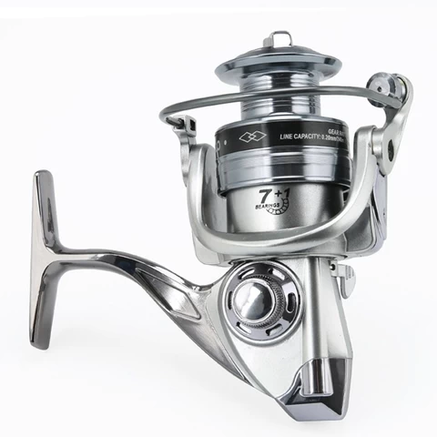 7+1BB 5.2:1CNC Spool Full Metal Aluminum Alloy Spinning Fishing Reel