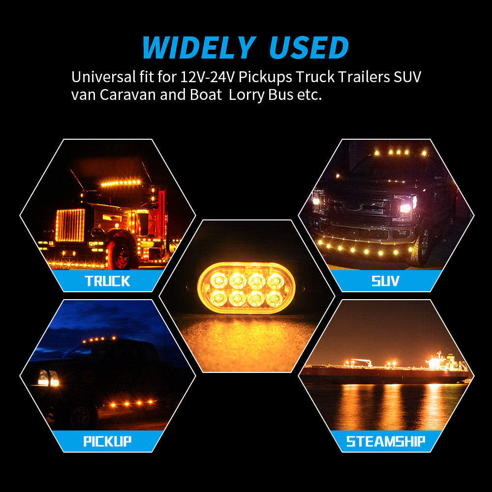 Buy 8led 24w Grill Flashing Breakdown Emergency Light Car Truck Trailer ...