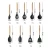 Import 9-Piece Silicone Kitchen Utensils with natural wooden Heat Resistant Cooking Utensil Set from China